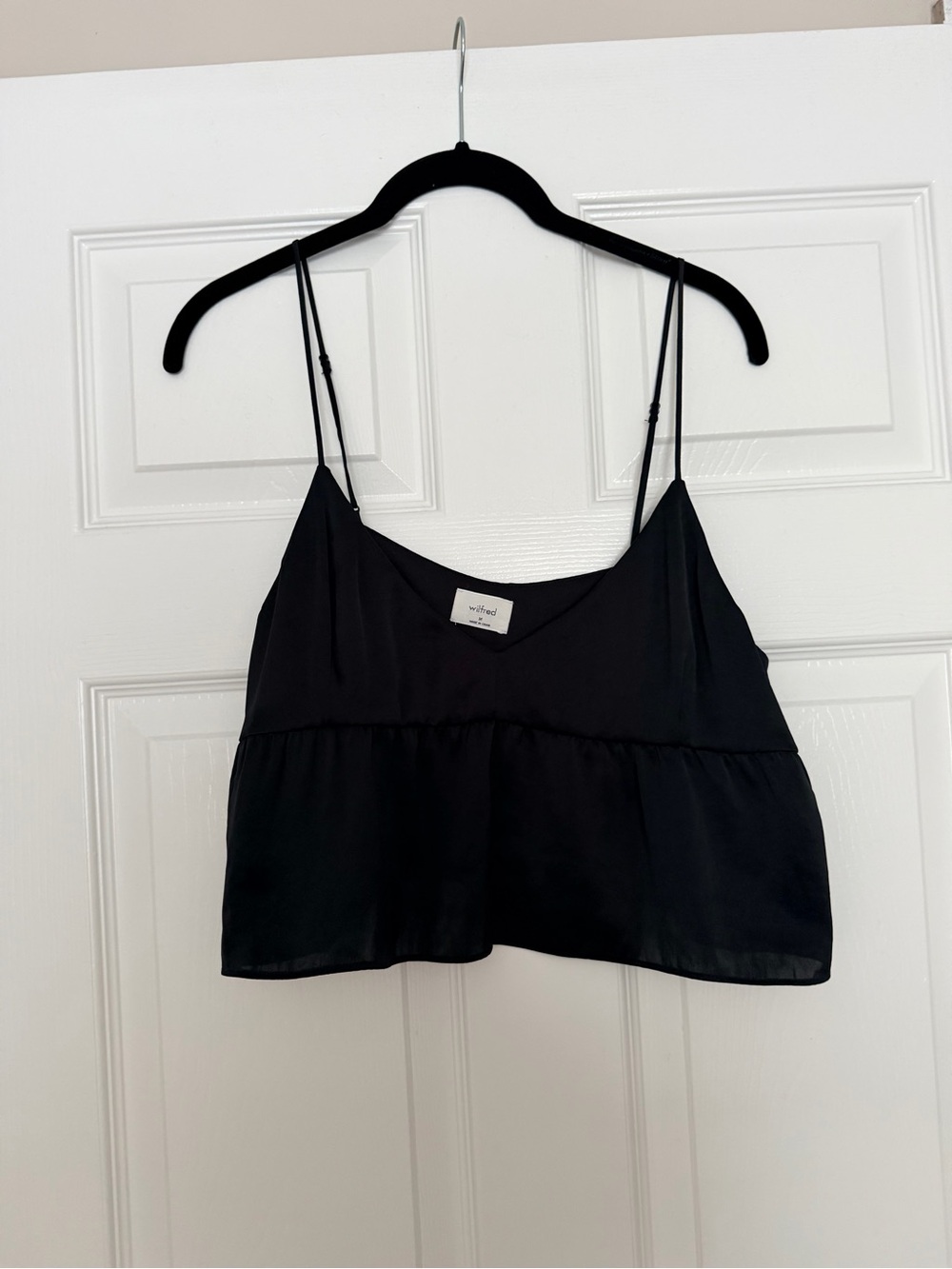 Wilfred Black Tiered Spaghetti Strap Camisole